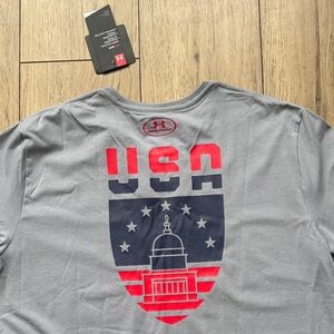 Under Armour Freedom USA Capital America HeatGear Gray T-Shirt Men’s XL New